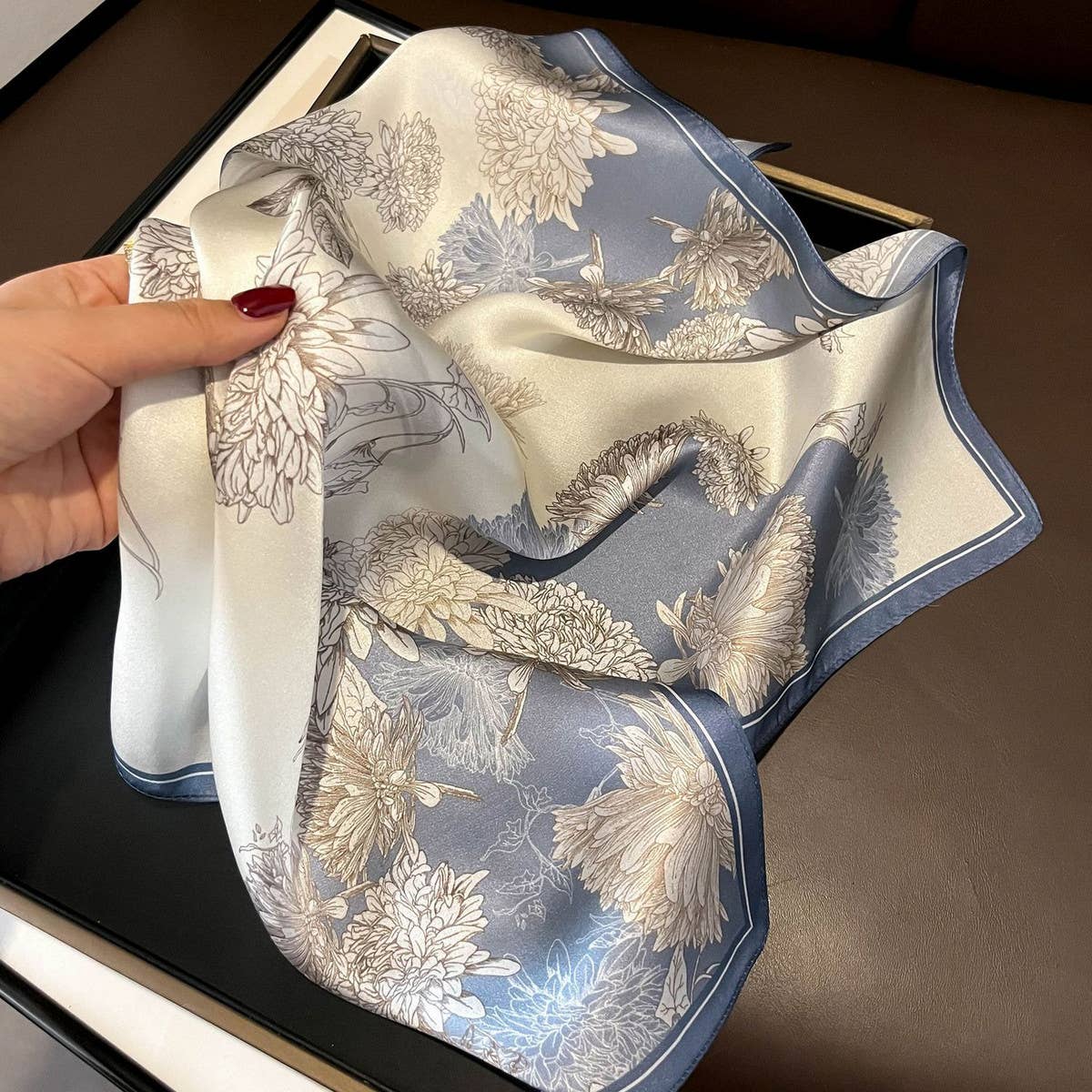 100% MULBERRY SILK SQUARE SCARF FOR HAIR NECK_CWASC0564