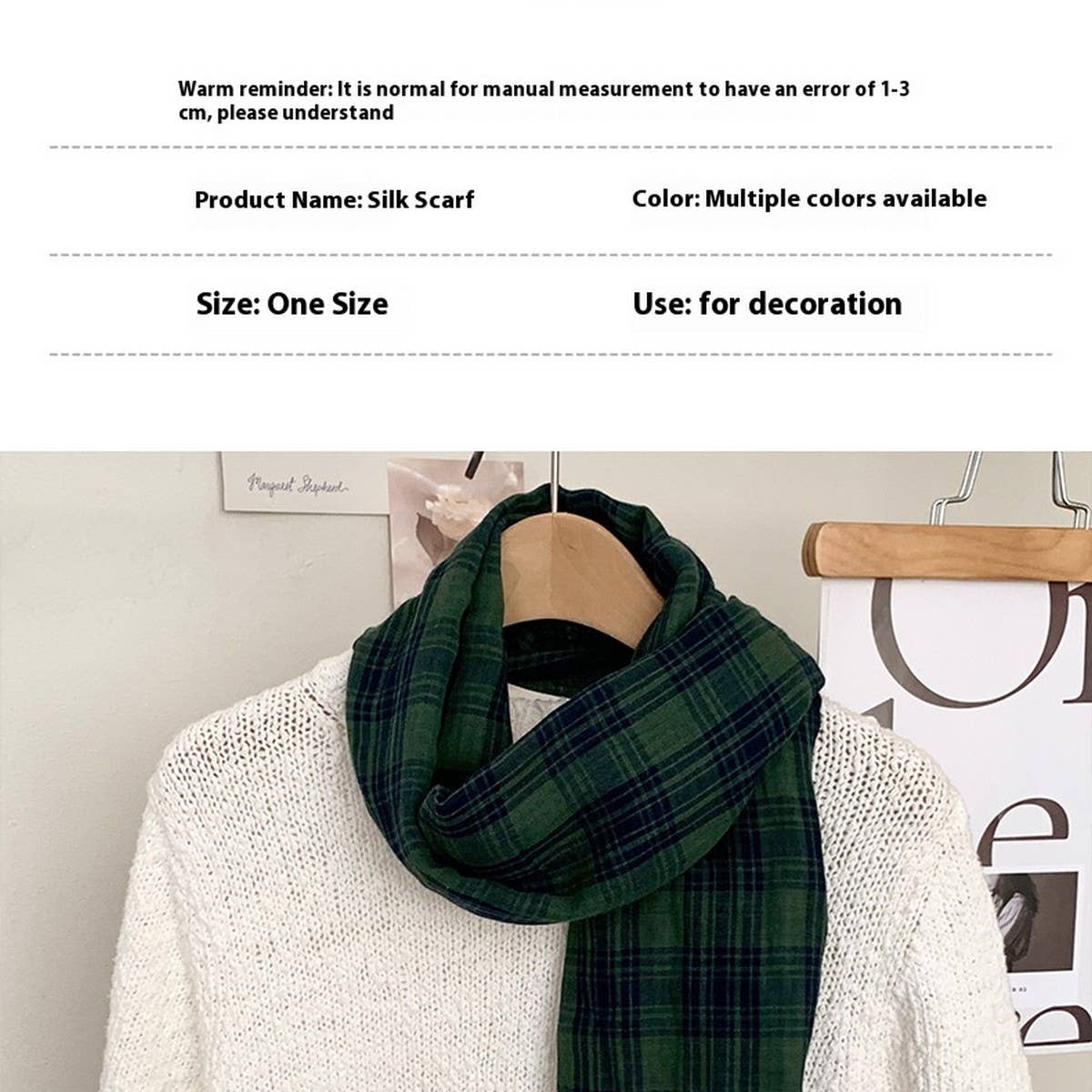 Trendy Plaid Cotton Linen Scarf Shawl_Cwasc02962