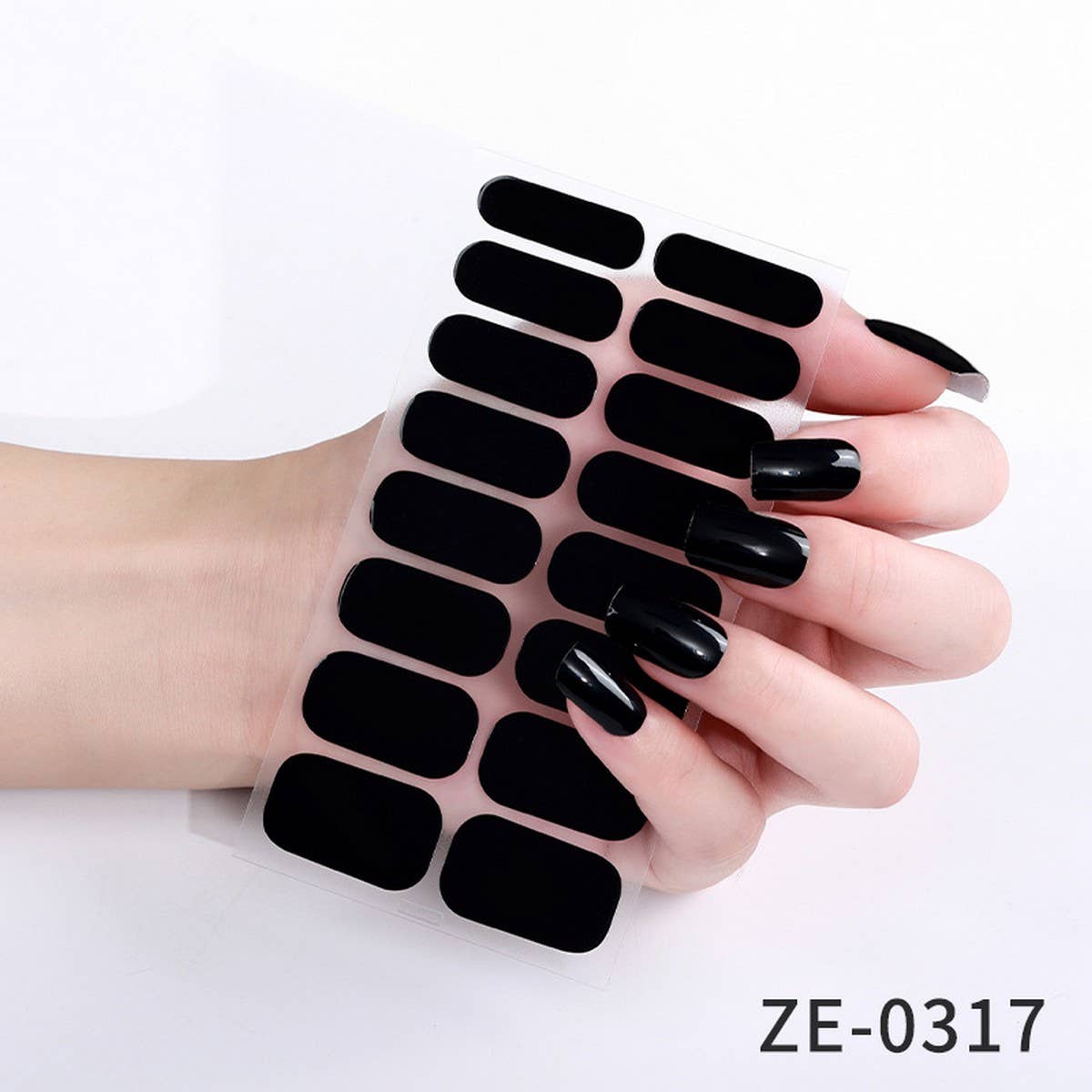 Solid Nail Film Stickers 16Pcs Set_Cwmm11205