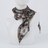 Leopard Rose Print Slim Scarf For Women_Cwasc03967