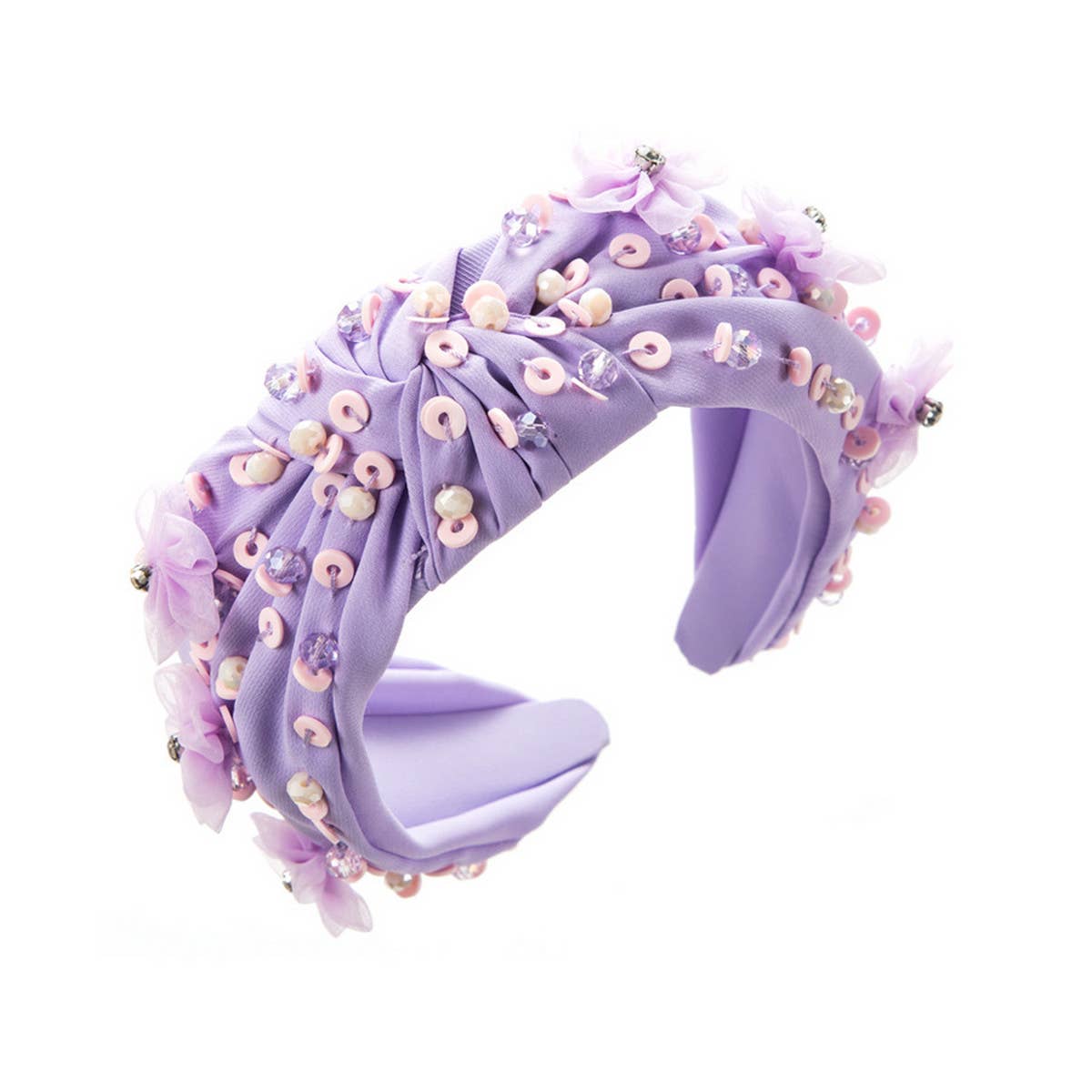 FASHION FLOWER KNOTTED WIDE BRIM HEADBAND_CWAHA2124