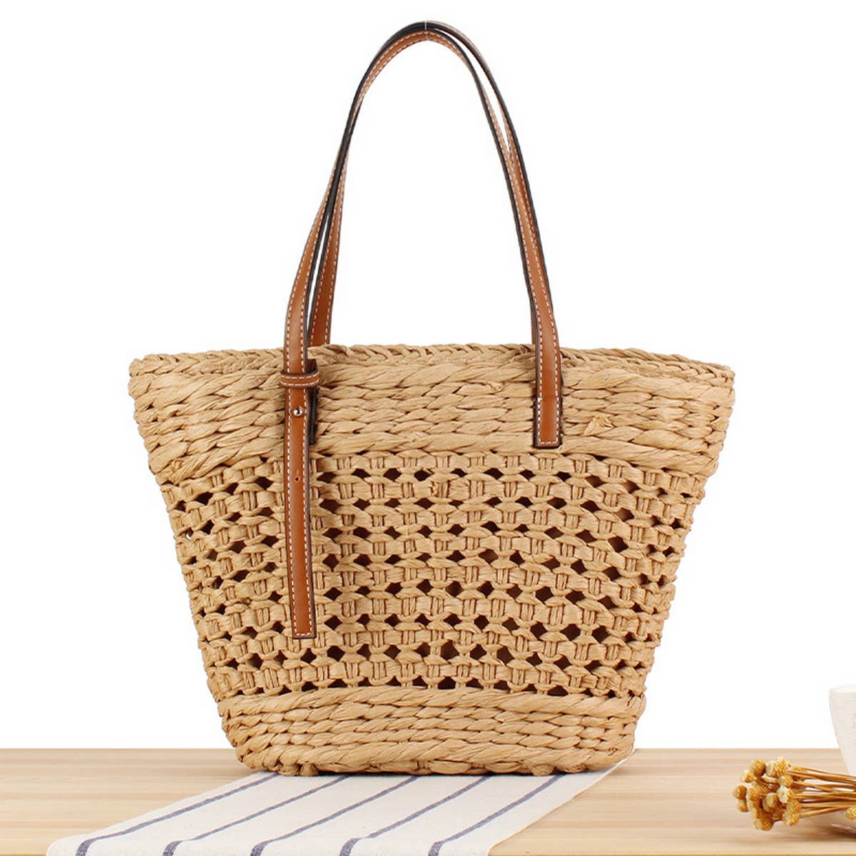 CASUAL HOLIDAY HOLLOW LARGE CAPACITY WOVEN BAG_CWAB2023