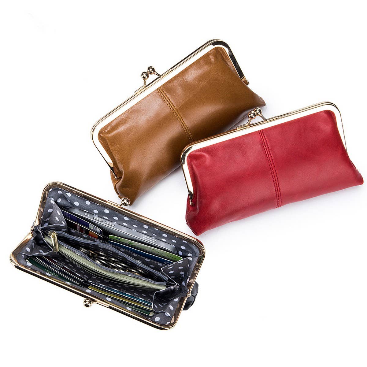 LARGE CAPACITY SIMPLE RETRO CLIP BAG LONG WALLET_CWAB3740