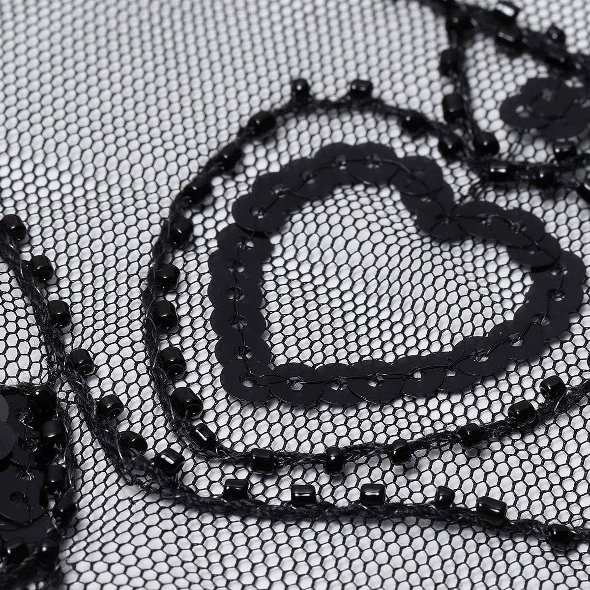 ELEGANT SHEER SEQUIN FRINGE WRAP FORMAL DRESS_CWMM8955