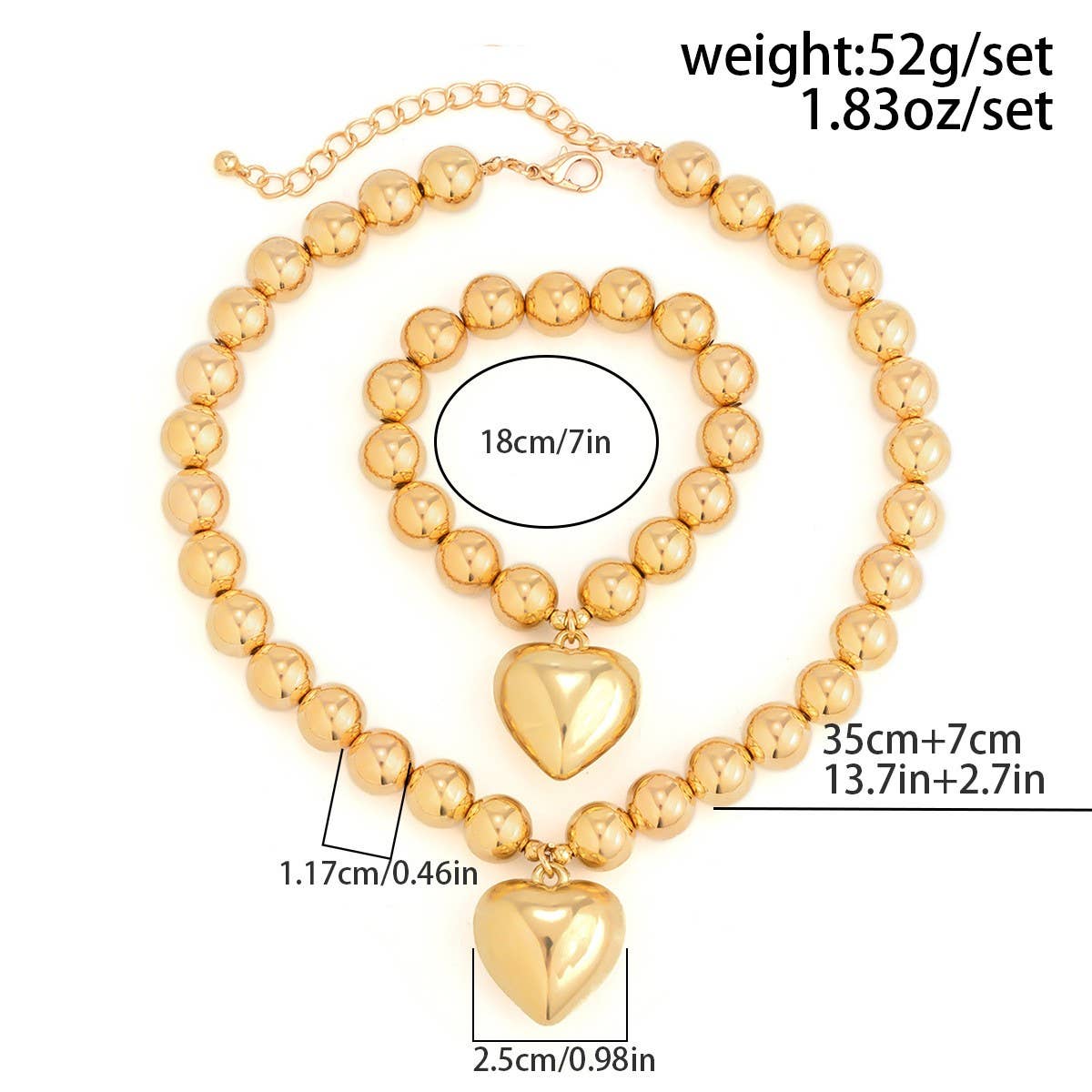 IMITATION PEARL HEART SHAPED PENDANT NECKLACE_CWAJE1166