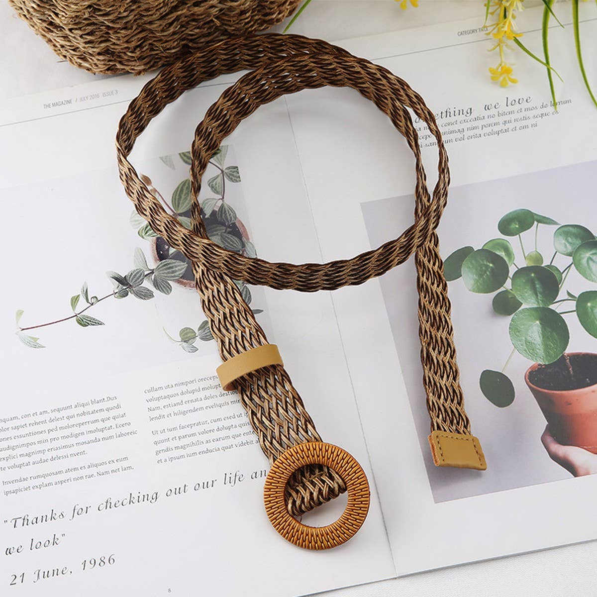 Cwabe1184_Retro New Braided Waist Belt