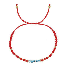MULTI COLOR GLASS FLAT DEVIL EYE BRACELET_CWMM3848