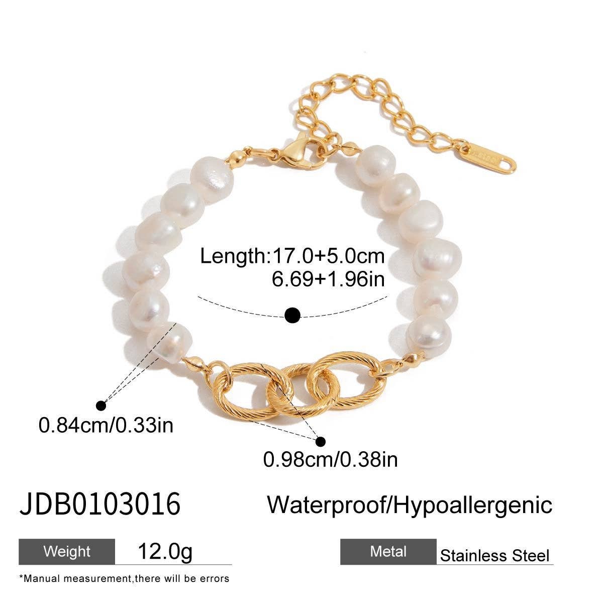 LUXURY PEARL BRACELET 18K GOLD STAINLESS STEEL_CWAJE4688