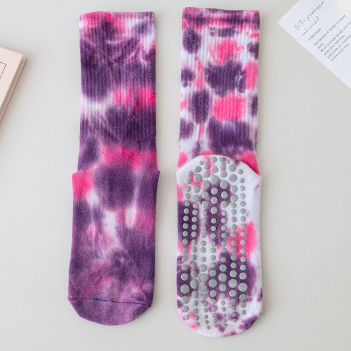 PILATES ANTI SLIP SOCKS FOR WOMEN MIDDLE TUBE_CWMS0239