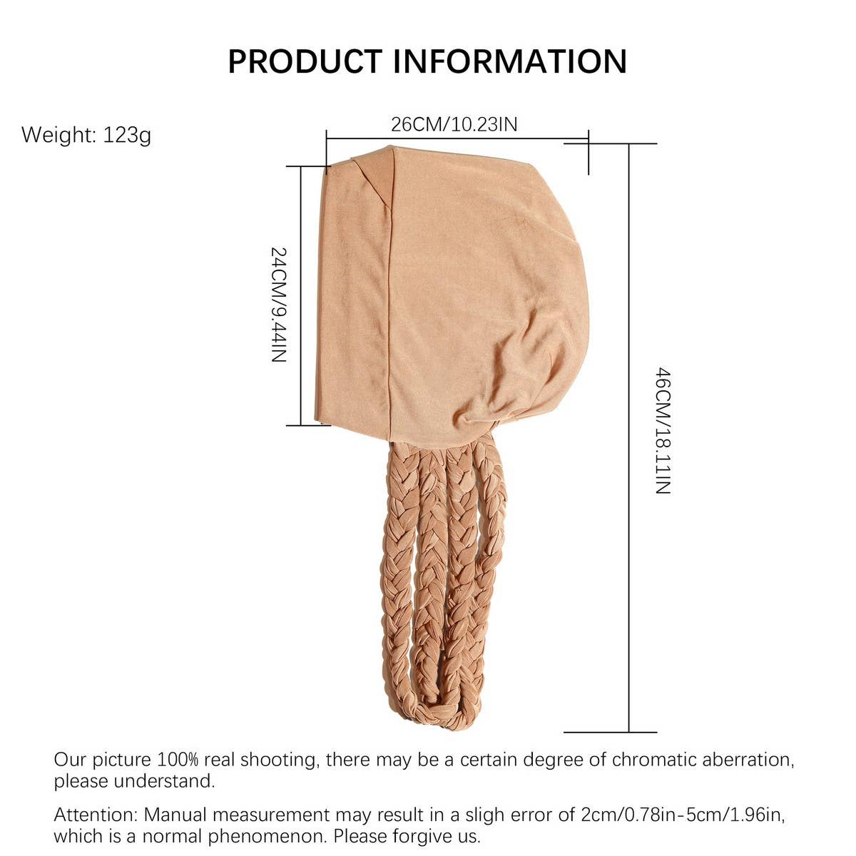 Two Milk Silk Solid Color Braided Headscarf Hat_Cwasc2425