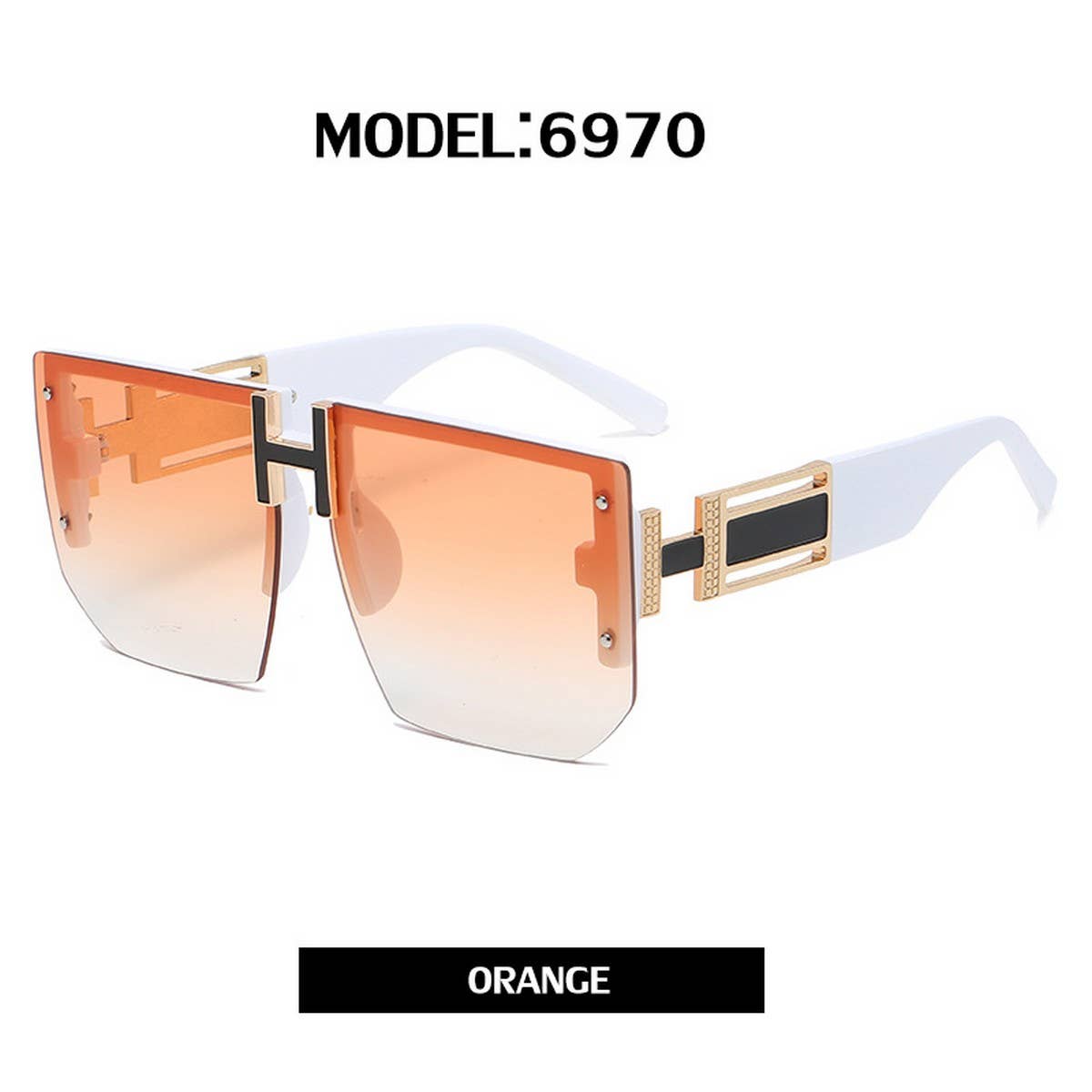 Uv Protection Diamond-Cut Large Frame Sunglasses_Cwasg0669
