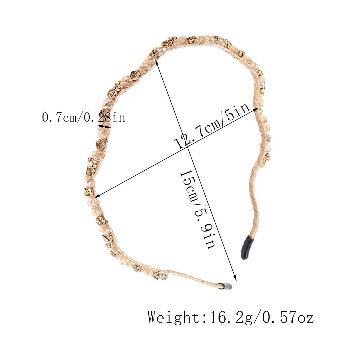 GENTLE WAVE RHINESTONE HEADBAND_CWAHA2244