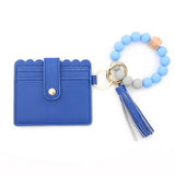 SILICONE BEAD BRACELET CARD BAG TASSEL KEYCHAIN_CWAJE0656