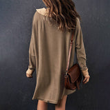 Womens Long Pullover T-Shirt With Loose Lapels