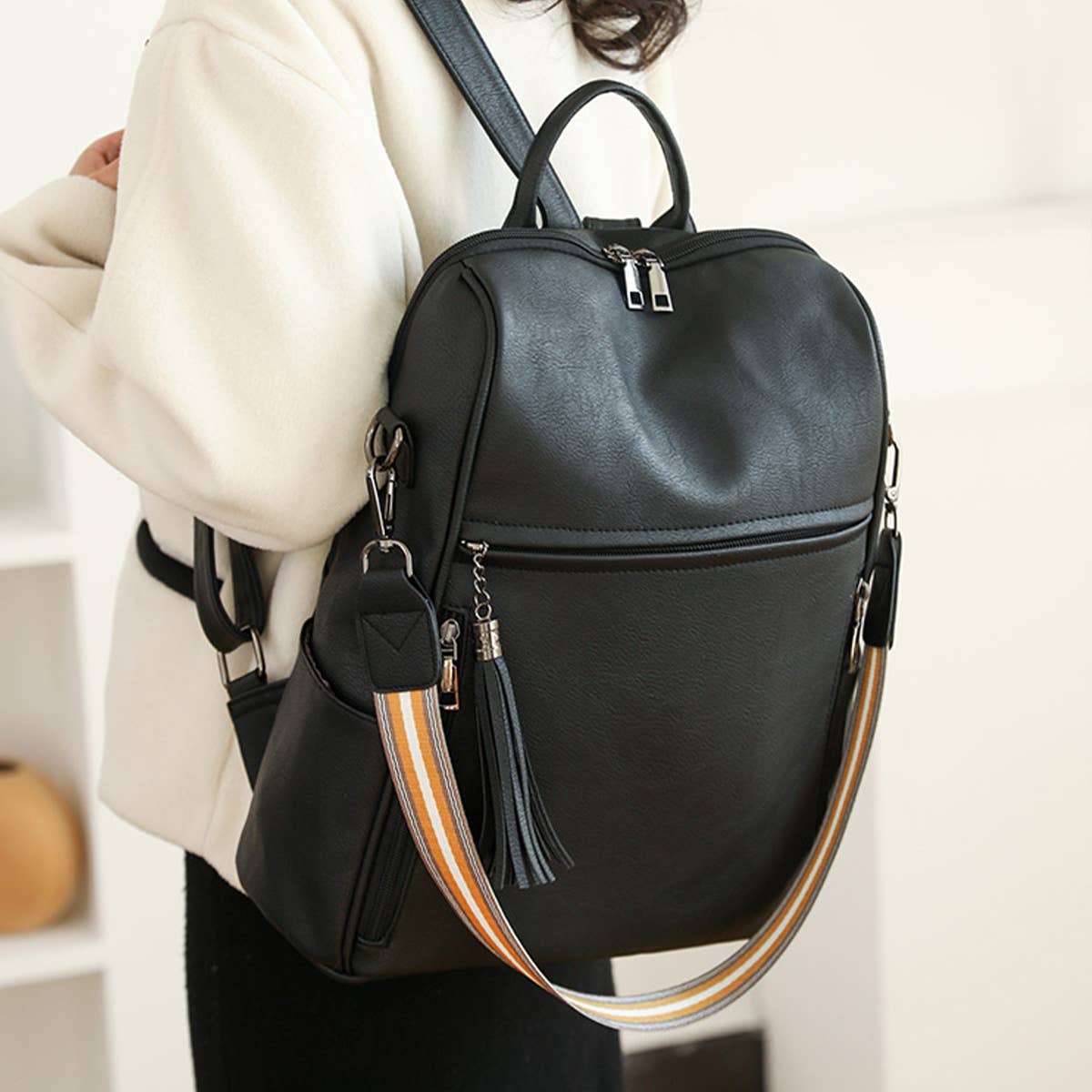 NEW RETRO LEISURE LARGE CAPACITY BACKPACK_CWAB2863