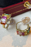 COLORED GEM HOOP EARRINGS_CWAJE0324