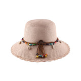 Short Eaves Lace Dome Breathable Windstraw Hat