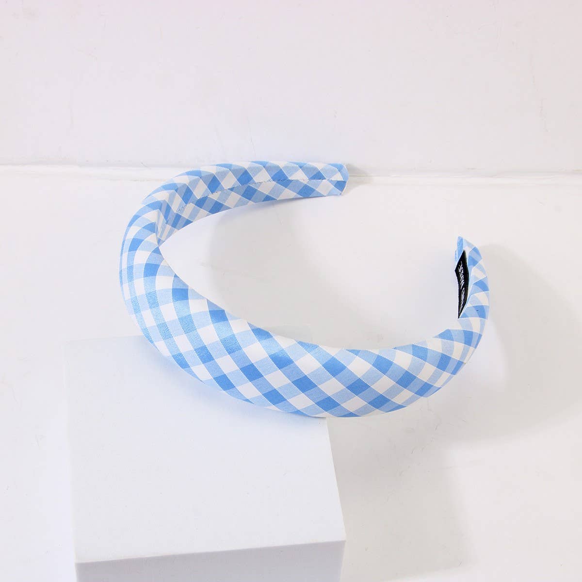 Cwaha1107_Literary Plaid Headband With Wide Edge