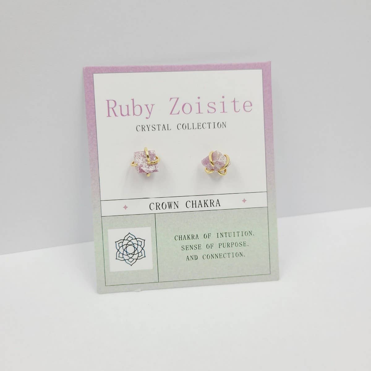 NATURAL STONE FOUR CLAW EARRINGS_CWAJE1070