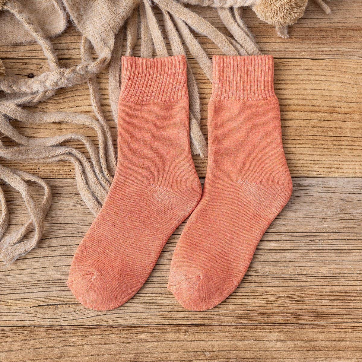 Winter Plus Velvet Thick Warm Terry Mid-Tube Socks_Cwms1391