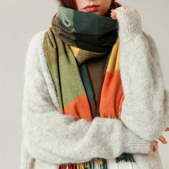 ELEGANT PLAID SHAWL WINTER SCARF FOR WOMEN_CWASC0170