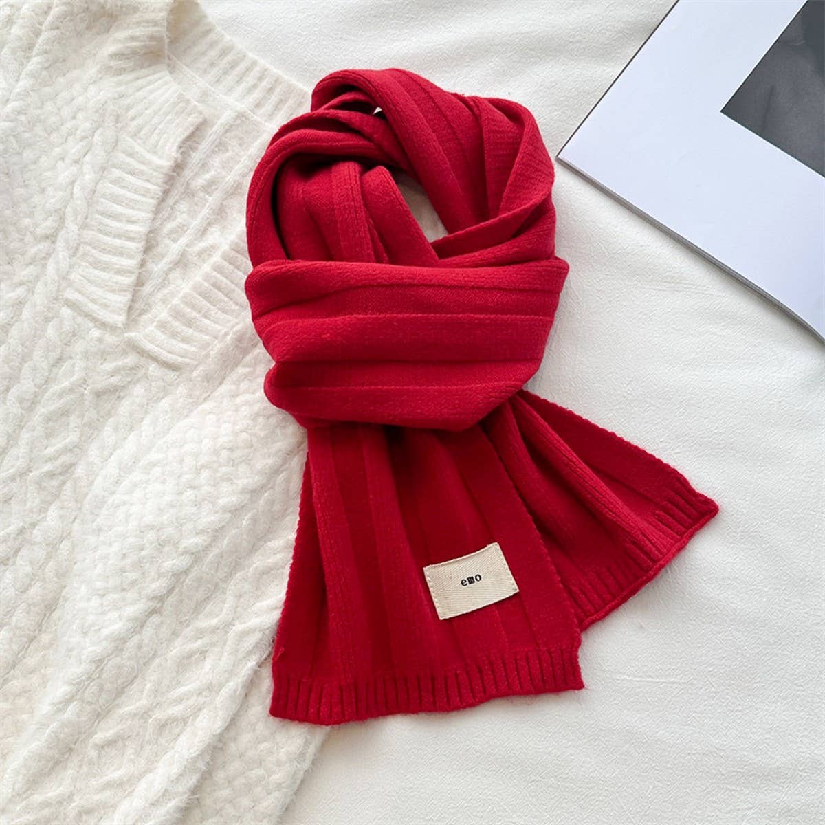 Knit Stripe Scarf Warm Fall/Winter Unisex Scarf_Cwasc0985