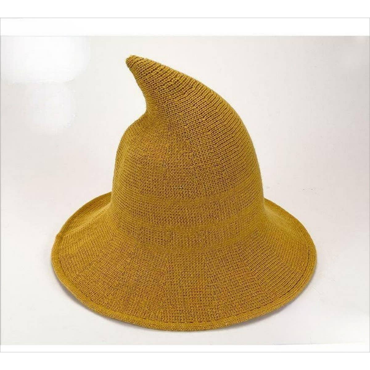 Cwah1677_Halloween Personality Knitted Hip Hop Witch Hat