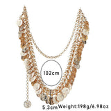 BOHO COIN TASSEL BODY CHAIN BELT FOR WOMEN_CWMM6424