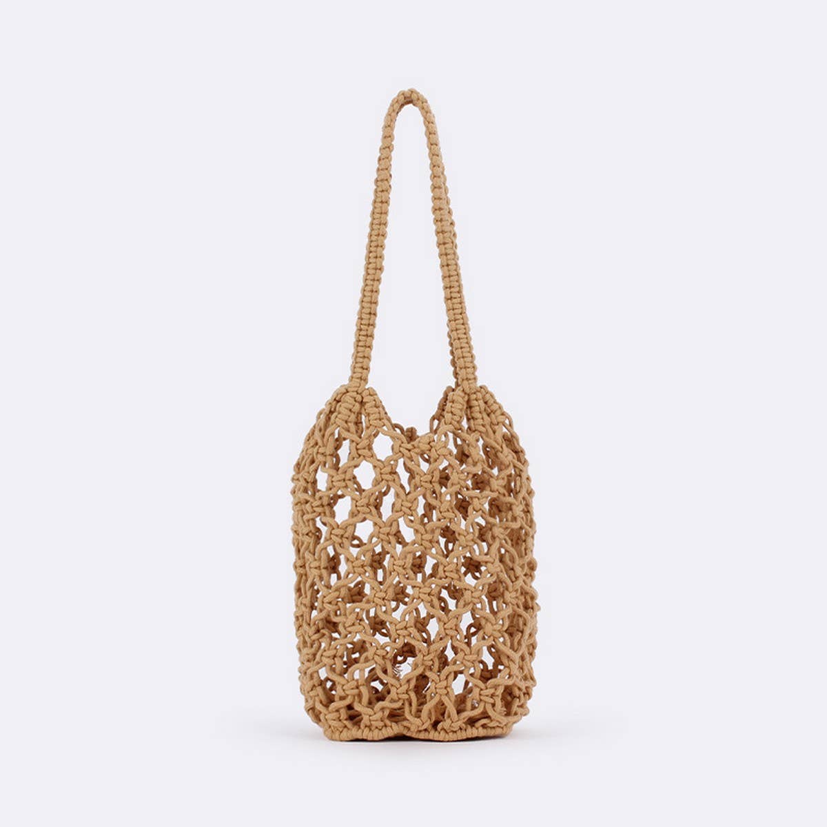 HOLLOW SOLID COLOR SIMPLE SHOULDER WOVEN BAG_CWAB4682