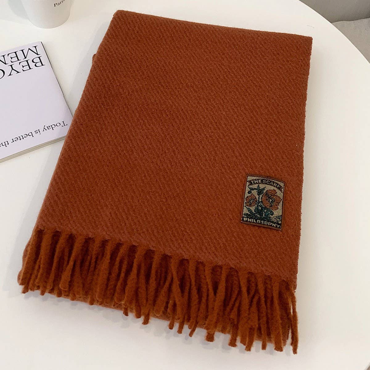 Winter Solid Acrylic Blend Scarf Neckwarmer_Cwasc2298