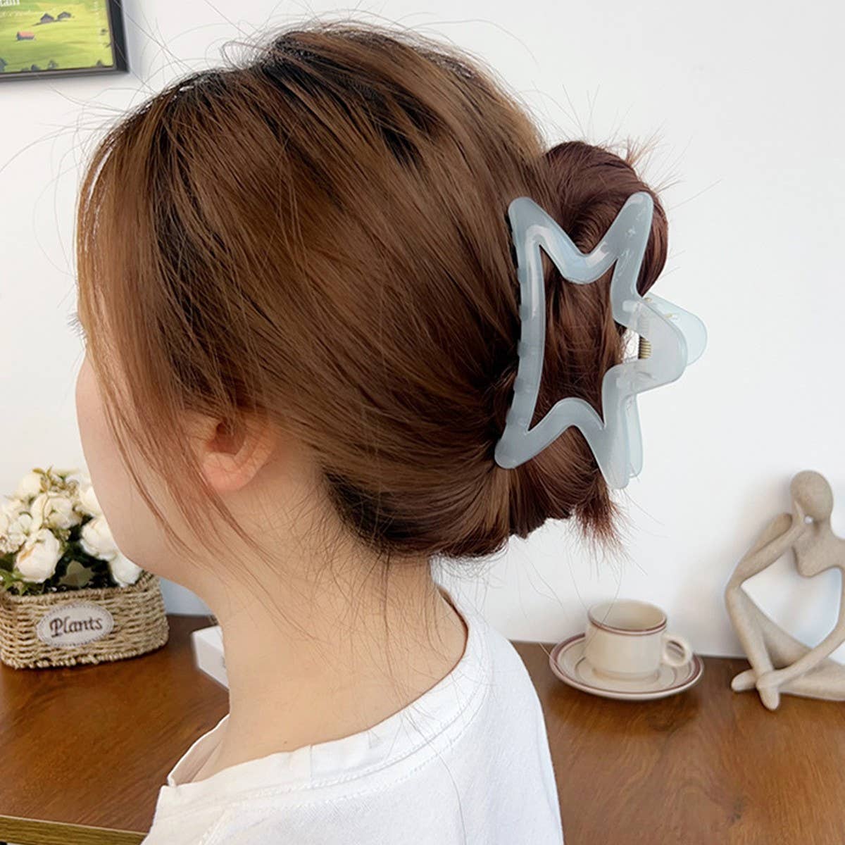 SWEET GIRL BOW FIVE POINTED STAR HAIRPIN_CWAHA2067