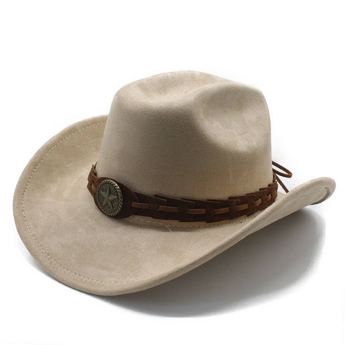 FAUX SUEDE FELT COWBOY HAT MENS CLASSIC FEDORA_CWAH2510