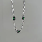 SIMPLE GEMSTONE NECKLACE_CWAJE1276