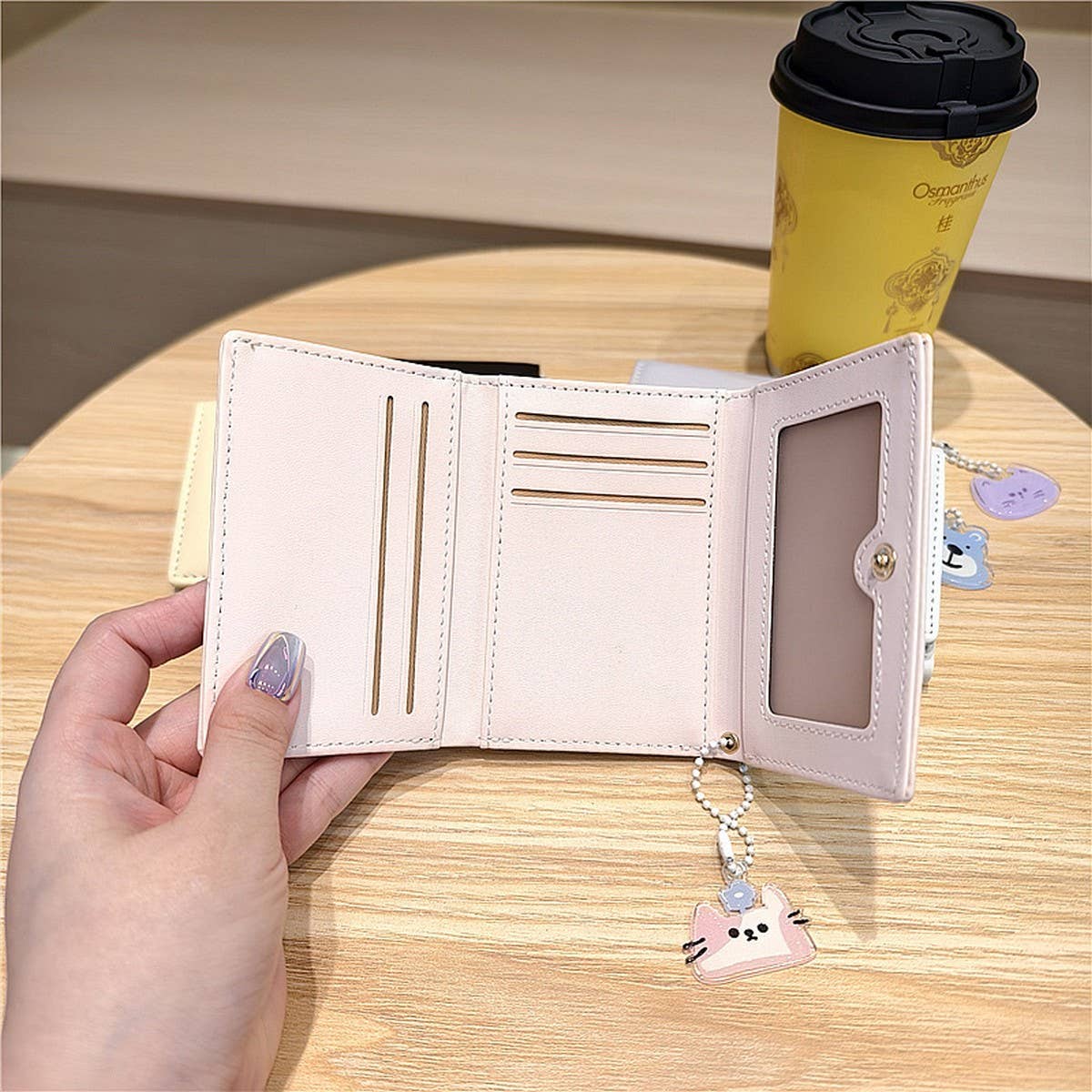 Cute Cartoon Pendant Mini Trifold Wallet_Cwab06195