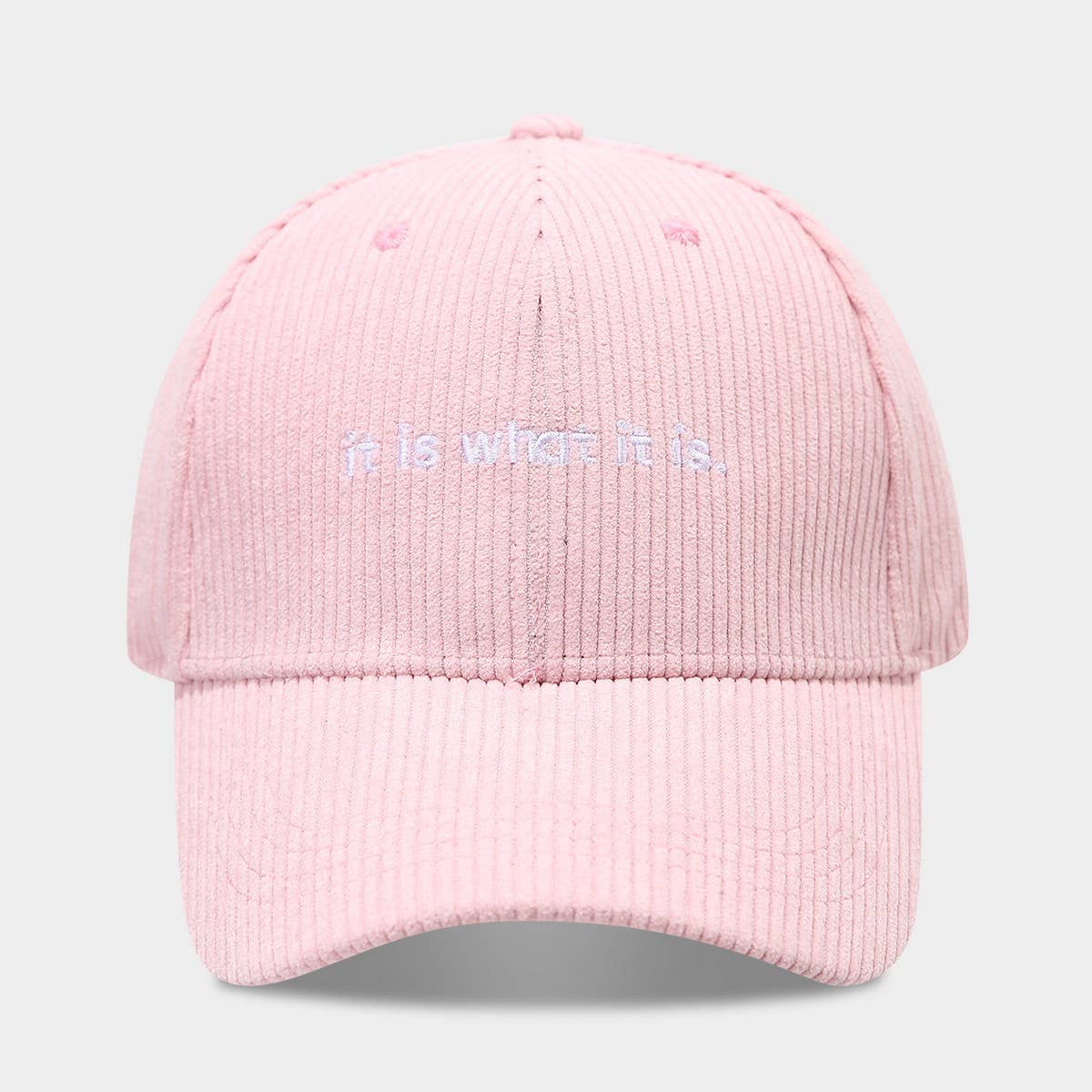 Corduroy Letter Baseball Cap Women Trendy_Cwah04649