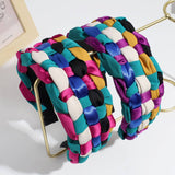 BOHEMIAN WIDE BRIMMED COLORFUL TWIST HEADBAND_CWAHA2193