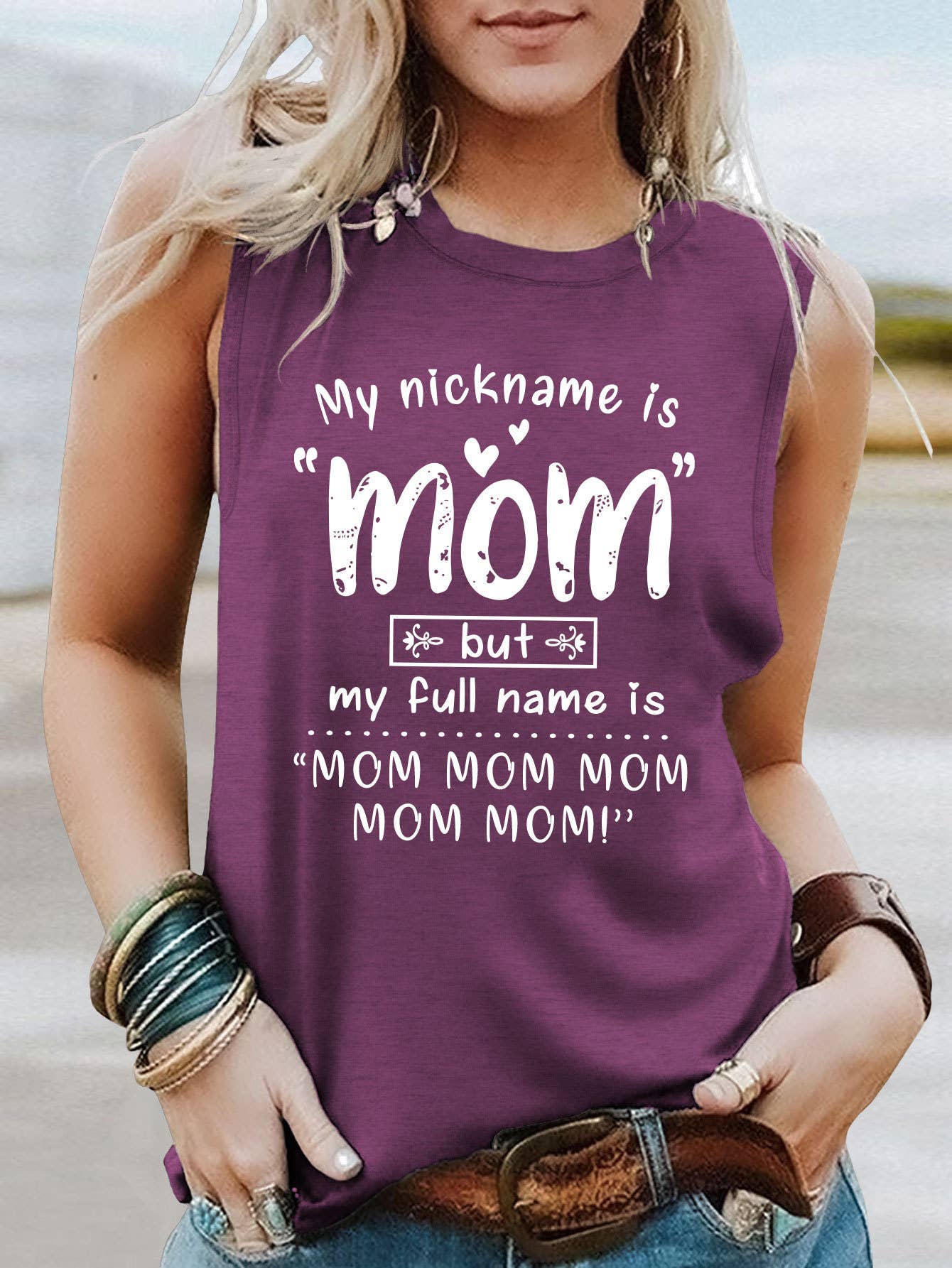 Solid Mother'S Day Vest