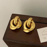 Womens Versatile Metal Elegant Hoop Earrings