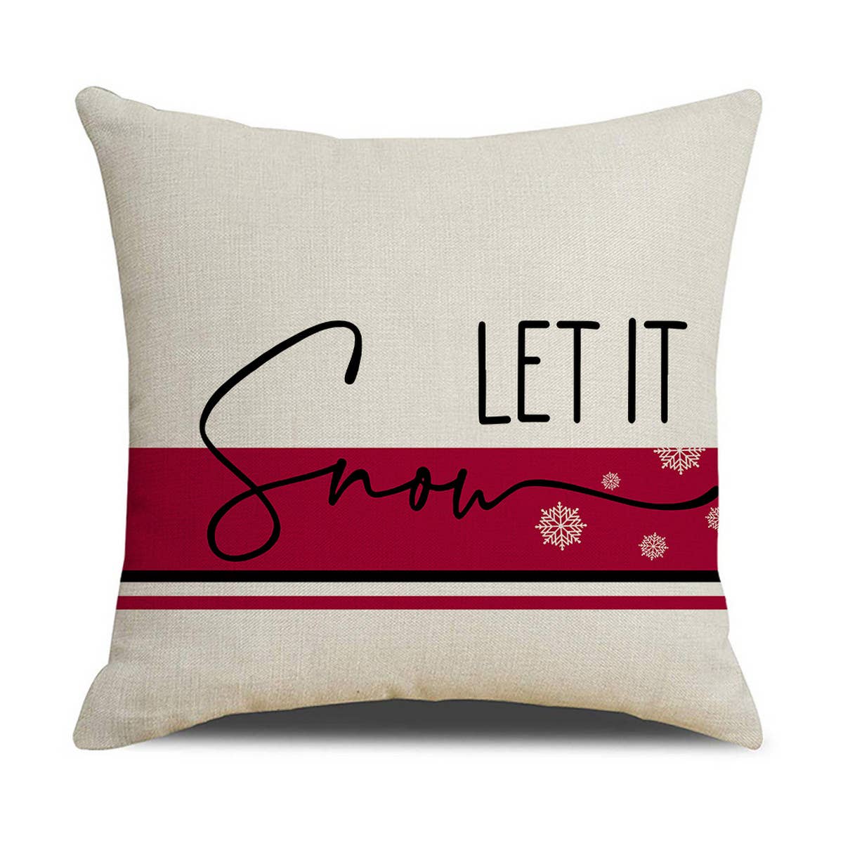 NEW PINK CARTOON CHRISTMAS LINEN PILLOWCASE_CWMM1377