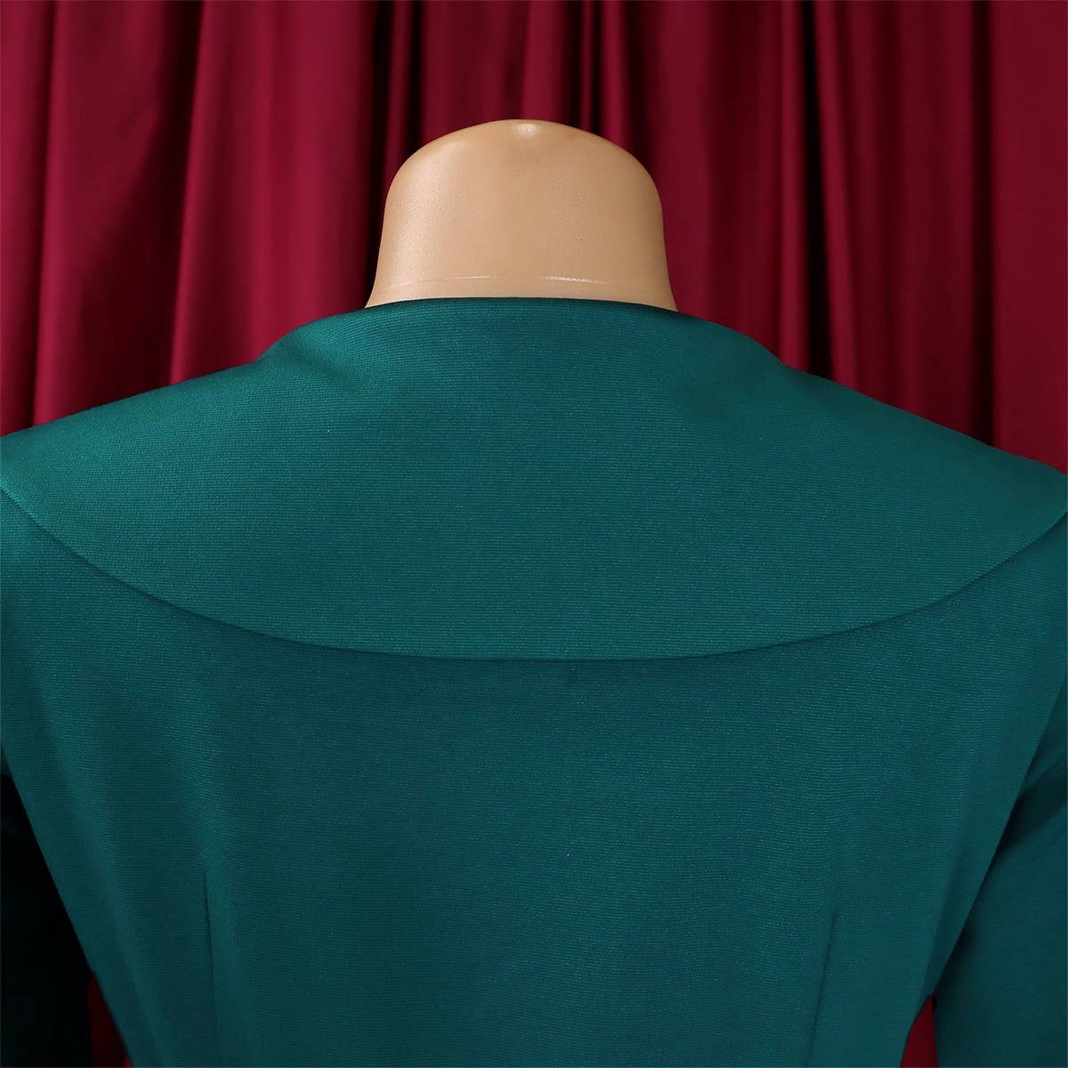 SOLID COLOR FASHIONABLE A LINE PLUS SIZE DRESS_CWDMD3670