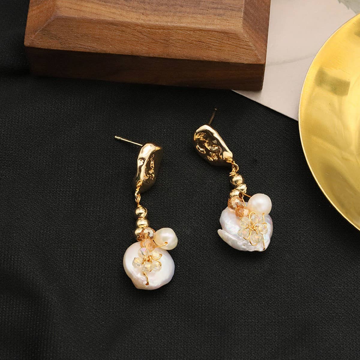 NEW HIGH END ALL MATCH NATURAL PEARL EARRINGS_CWAJE3801