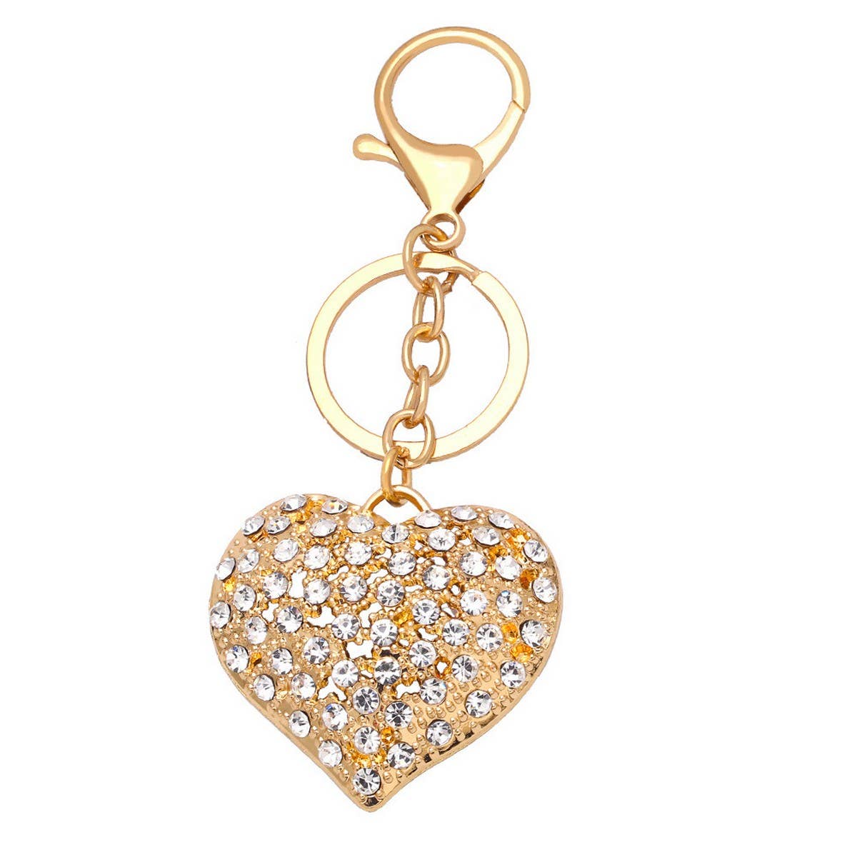 FASHIONABLE HEART SHAPED CRYSTAL KEYCHAIN PENDANT_CWAJE0953