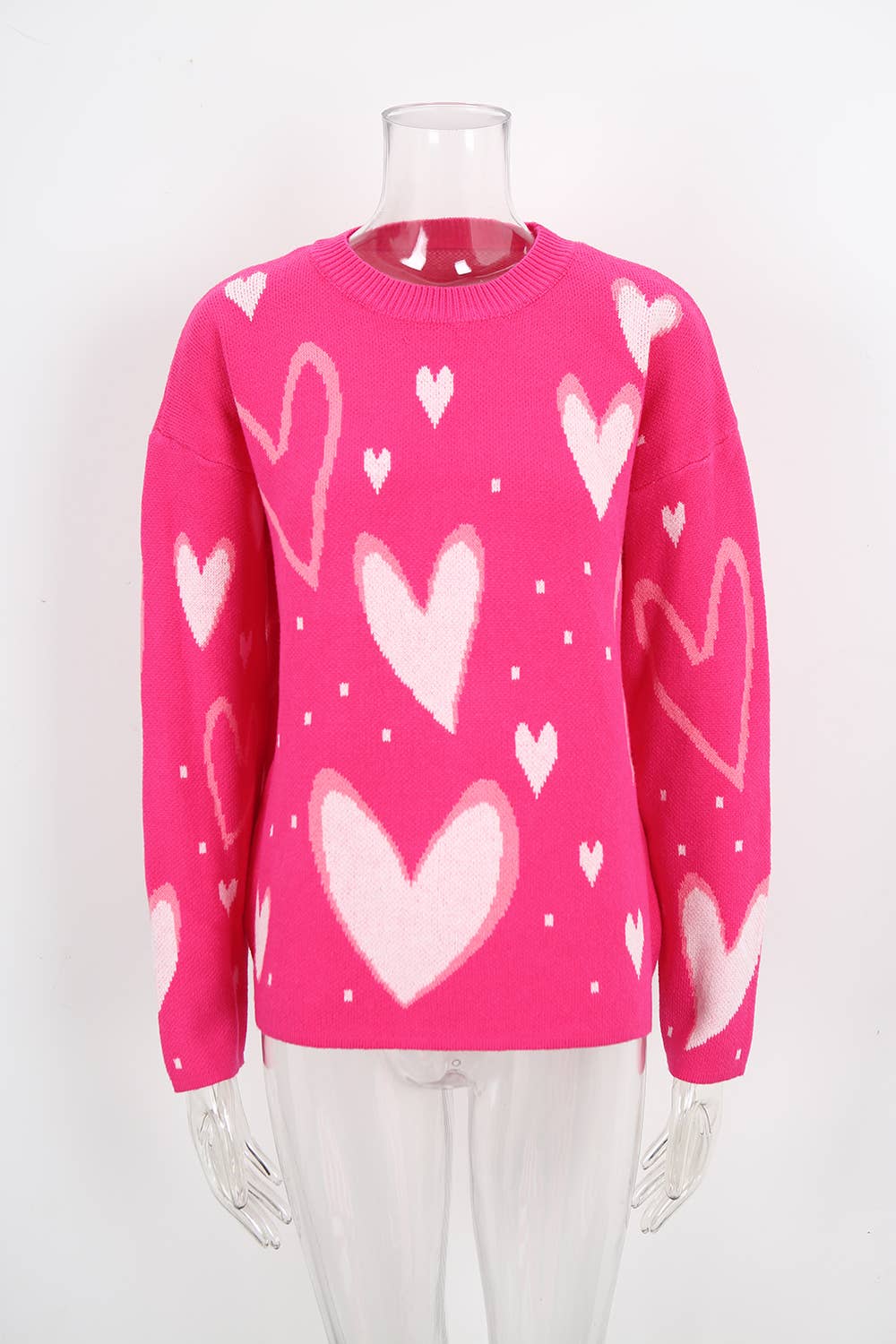 Valentines Day Love Jacquard Loose Knitwear