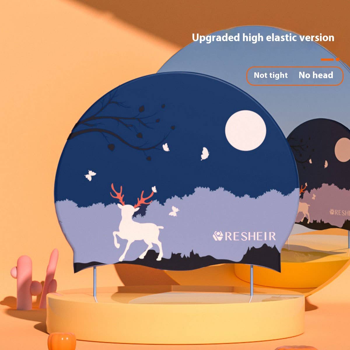 GIRLS XL SILICONE SWIM CAP CUTE PRINT_CWMM6781