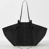 Vintage Suede Shoulder Tote Bag, Minimal Style_Cwab5395