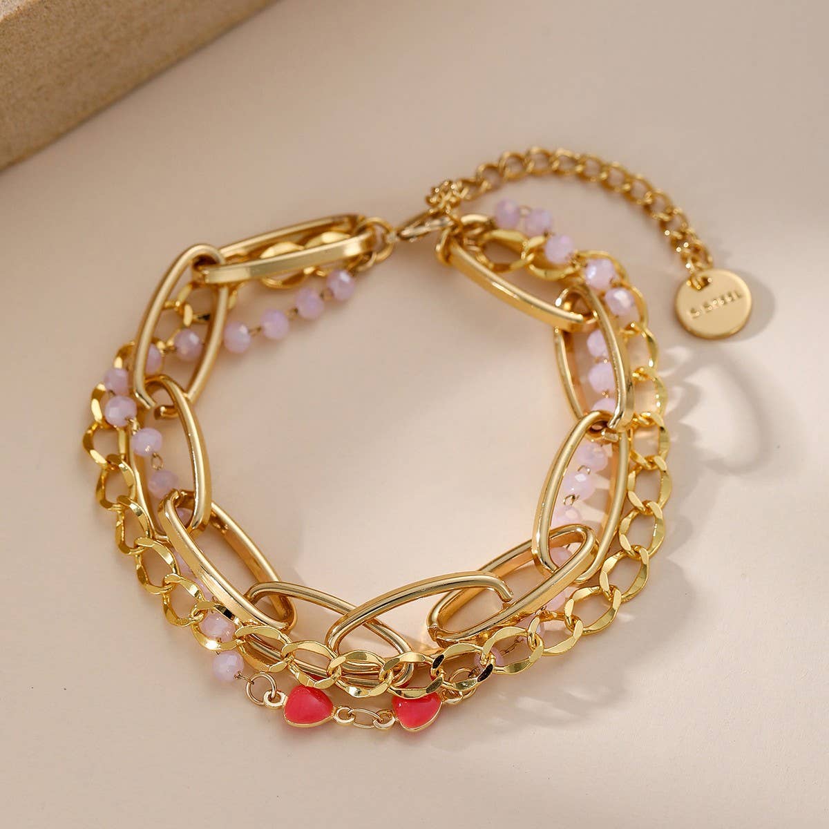 18K STAINLESS STEEL SPLICING CHAIN BRACELET_CWMM3733