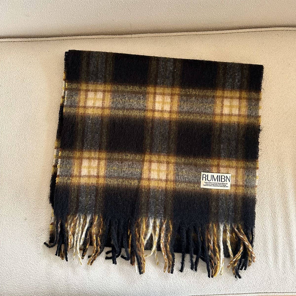 FAUX CASHMERE SCARF THICK SOFT REVERSIBLE WRAP_CWASC2373