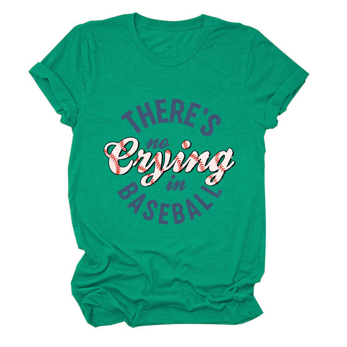 Womens No Crying In Baseball Graphic Teep_Cwttsl0481