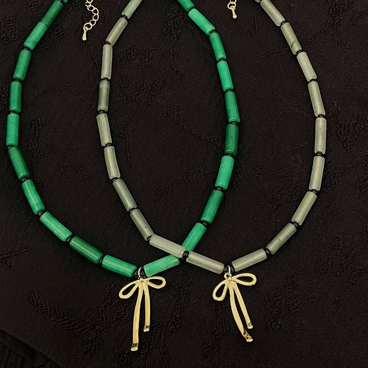 GREEN BAMBOO CHINESE STYLE NATURAL STONE NECKLACE_CWAJE3085
