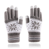 ADULT FASHION SNOWFLAKE KNITTED WARM GLOVES_CWAG0225